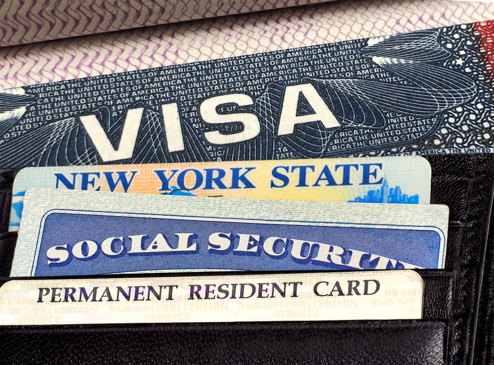 Social Security card in wallet.